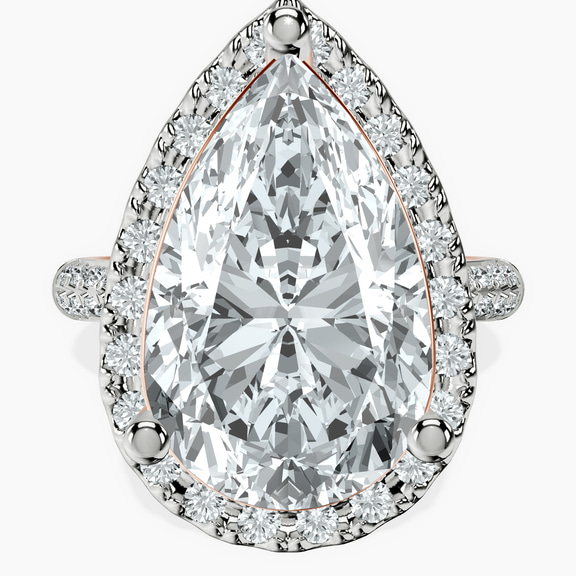 14kt Rose Gold Kathrine Halo Lab Diamond Ring front image