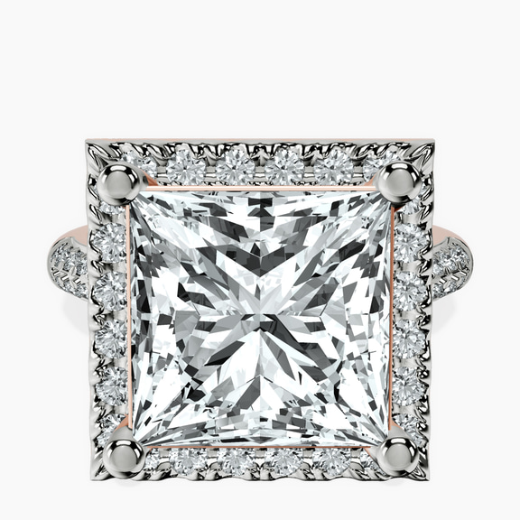 14kt Rose Gold Kathrine Halo Lab Diamond Ring front image