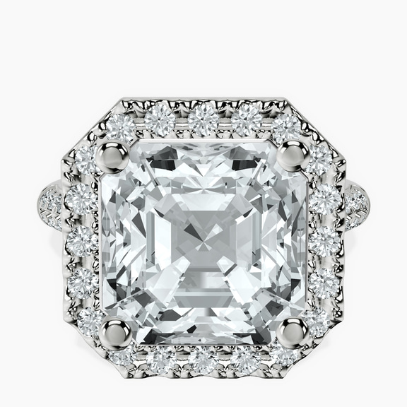 Platinum Kathrine Halo Lab Diamond Ring front image
