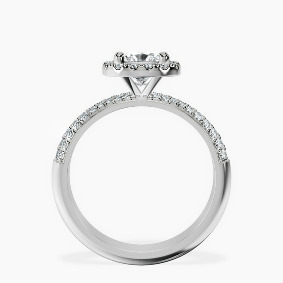 Platinum Kathrine Halo Lab Diamond Ring side right image one
