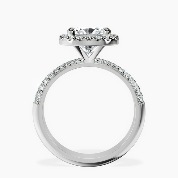 10kt White Gold Kathrine Halo Lab Diamond Ring side right image one