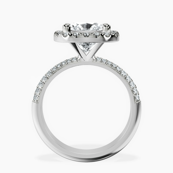 Platinum Kathrine Halo Lab Diamond Ring side right image one