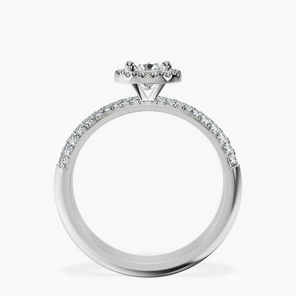 Platinum Kathrine Halo Lab Diamond Ring side right image one