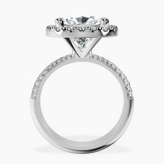 Platinum Kathrine Halo Lab Diamond Ring side right image one