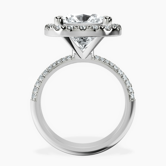14kt White Gold Kathrine Halo Lab Diamond Ring side right image one