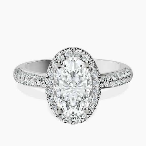 Platinum Kathrine Halo Lab Diamond Ring front image