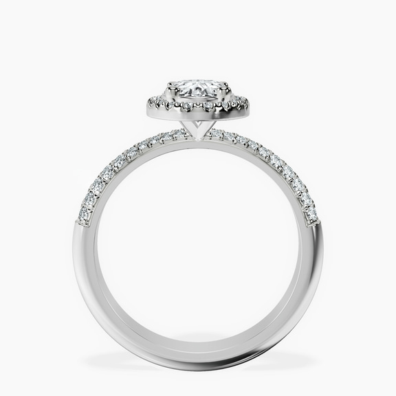 Platinum Kathrine Halo Lab Diamond Ring side right image one