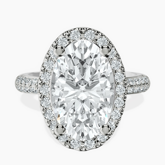 Platinum Kathrine Halo Lab Diamond Ring front image