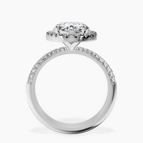 Platinum Kathrine Halo Lab Diamond Ring side right image one