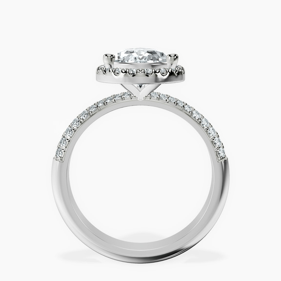 Platinum Kathrine Halo Lab Diamond Ring side right image one