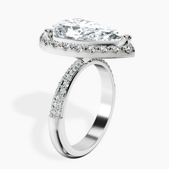 Platinum Kathrine Halo Lab Diamond Ring standing product image one