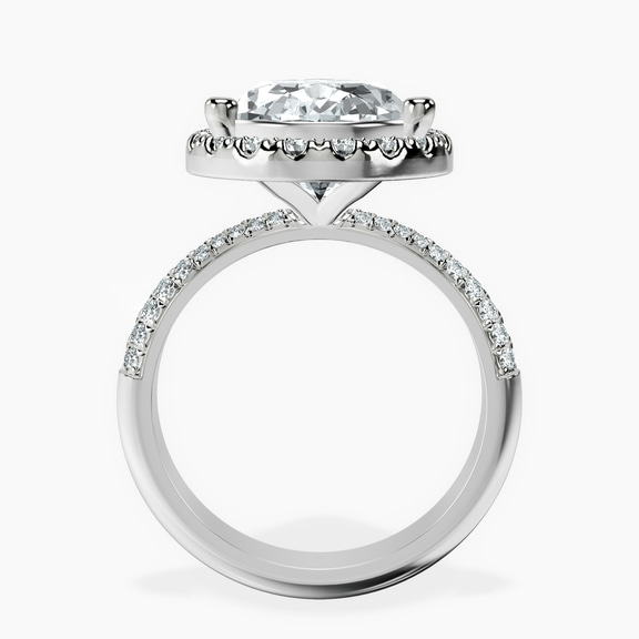 Platinum Kathrine Halo Lab Diamond Ring side right image one