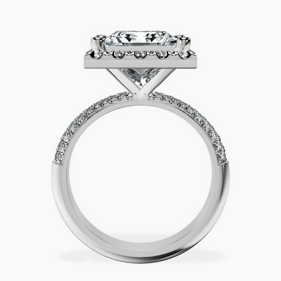 Platinum Kathrine Halo Lab Diamond Ring side right image one