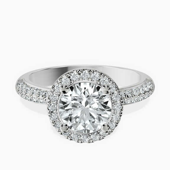 Platinum Kathrine Halo Lab Diamond Ring front image