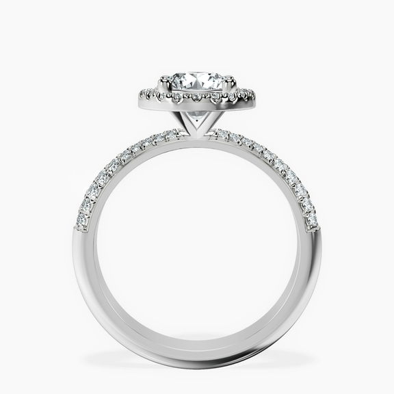Platinum Kathrine Halo Lab Diamond Ring side right image one