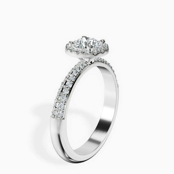 Platinum Kathrine Halo Lab Diamond Ring standing product image one