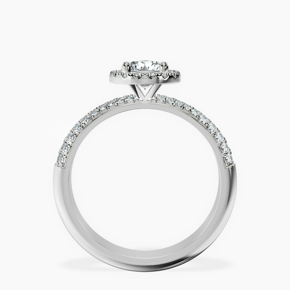 Platinum Kathrine Halo Lab Diamond Ring side right image one