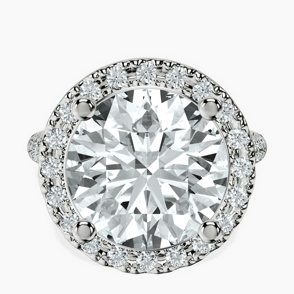 Platinum Kathrine Halo Lab Diamond Ring front image