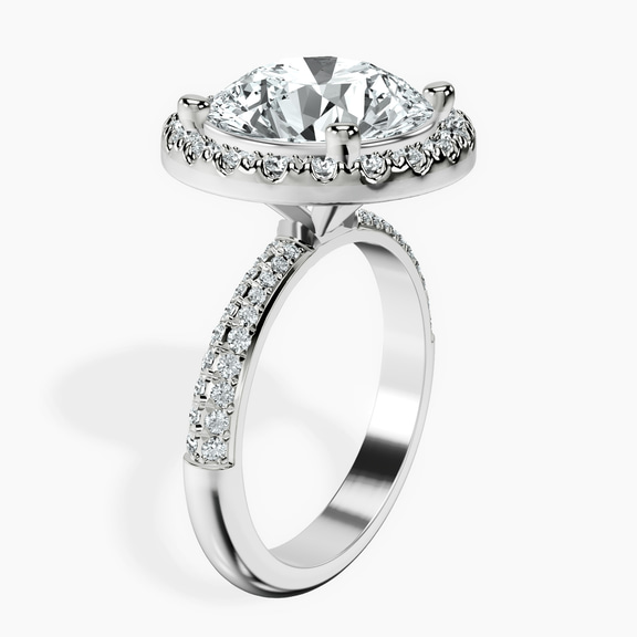 Platinum Kathrine Halo Lab Diamond Ring standing product image one