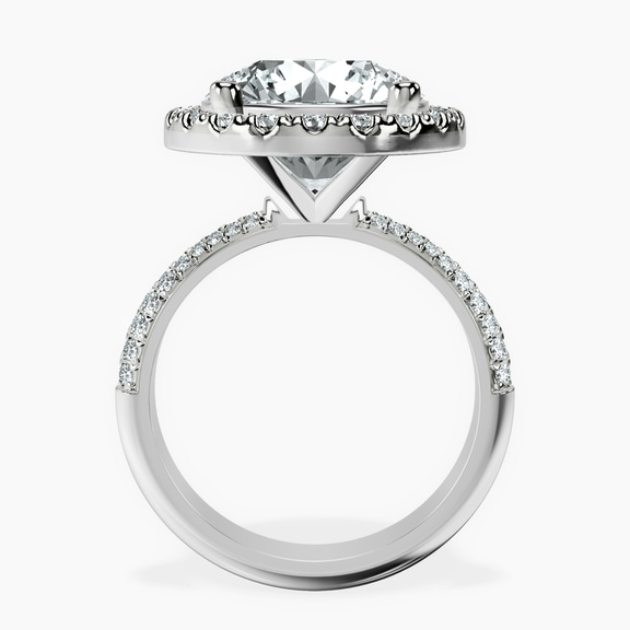 Platinum Kathrine Halo Lab Diamond Ring side right image one