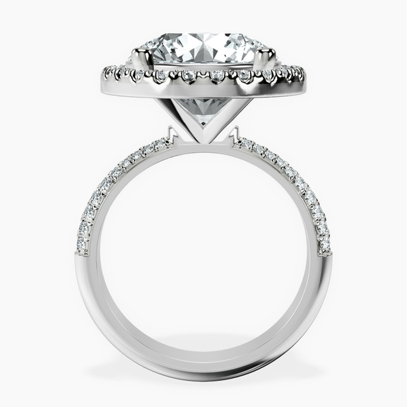 10kt White Gold Kathrine Halo Lab Diamond Ring side right image one