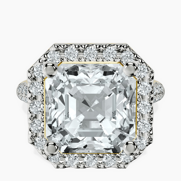 14kt Yellow Gold Kathrine Halo Lab Diamond Ring front image