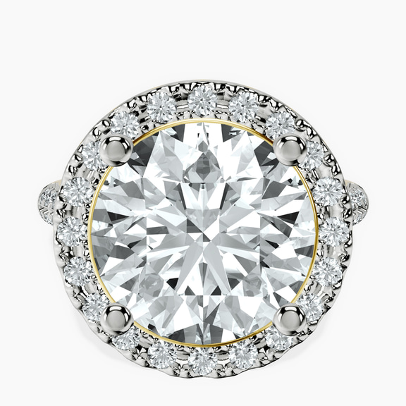18kt Yellow Gold Kathrine Halo Lab Diamond Ring front image