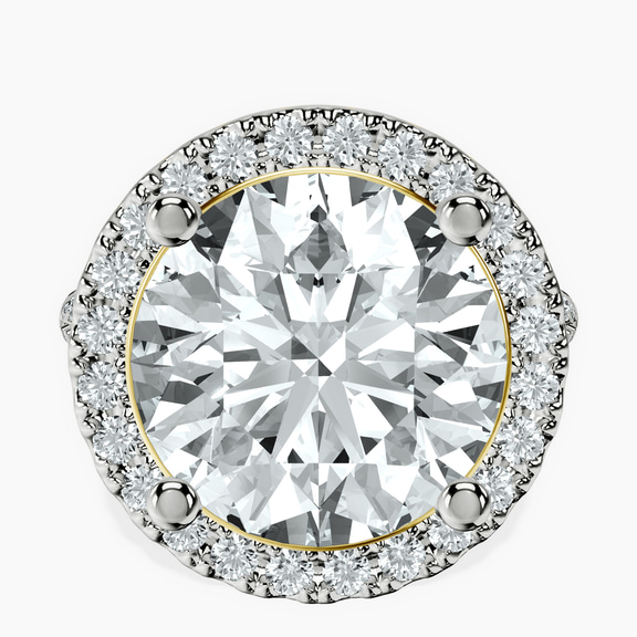 18kt Yellow Gold Kathrine Halo Lab Diamond Ring front image