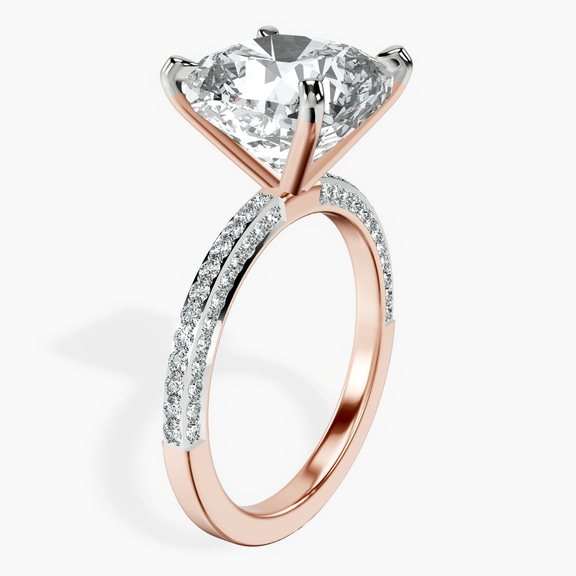 14kt Rose Gold Grace Micro pavé Eternity Lab Diamond Ring standing product image one