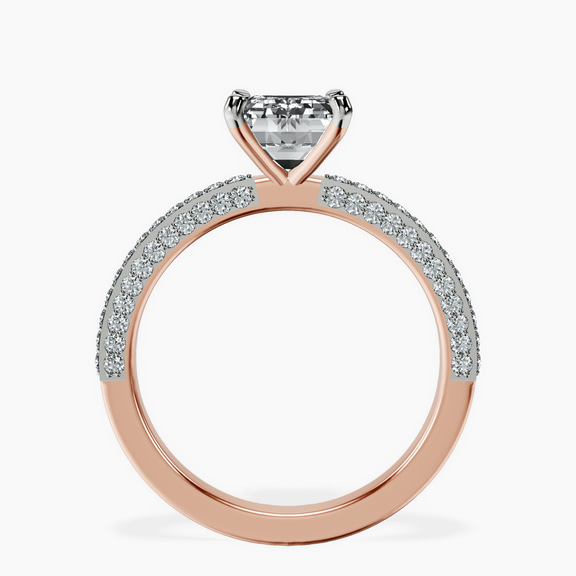 10kt Rose Gold Grace Micro pavé Eternity Lab Diamond Ring side right image one