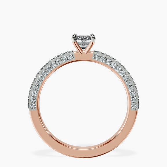 14kt Rose Gold Grace Micro pavé Eternity Lab Diamond Ring side right image one