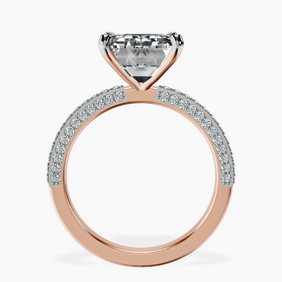 14kt Rose Gold Grace Micro pavé Eternity Lab Diamond Ring side right image one