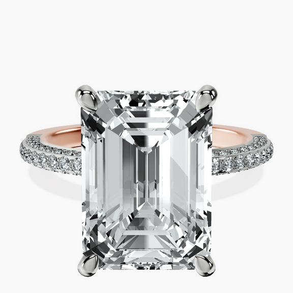 14kt Rose Gold Grace Micro pavé Eternity Lab Diamond Ring front image