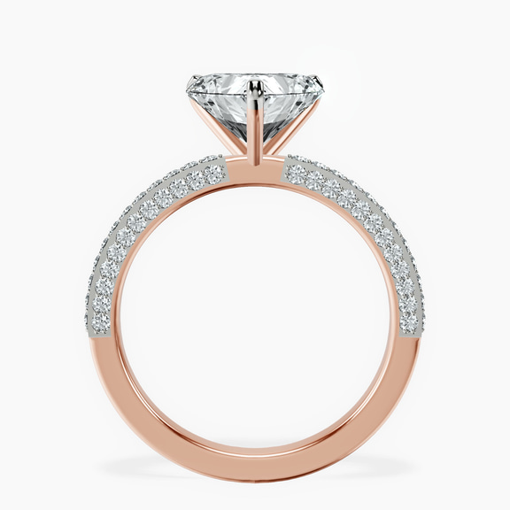 18kt Rose Gold Grace Micro pavé Eternity Lab Diamond Ring side right image one