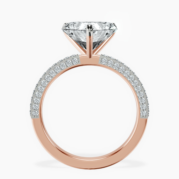 14kt Rose Gold Grace Micro pavé Eternity Lab Diamond Ring side right image one