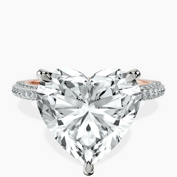 10kt Rose Gold Grace Micro pavé Eternity Lab Diamond Ring front image