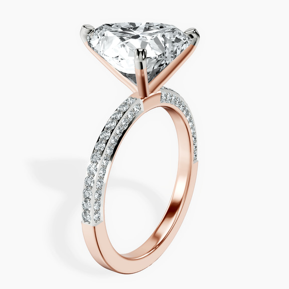 18kt Rose Gold Grace Micro pavé Eternity Lab Diamond Ring standing product image one