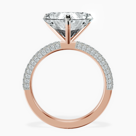18kt Rose Gold Grace Micro pavé Eternity Lab Diamond Ring side right image one