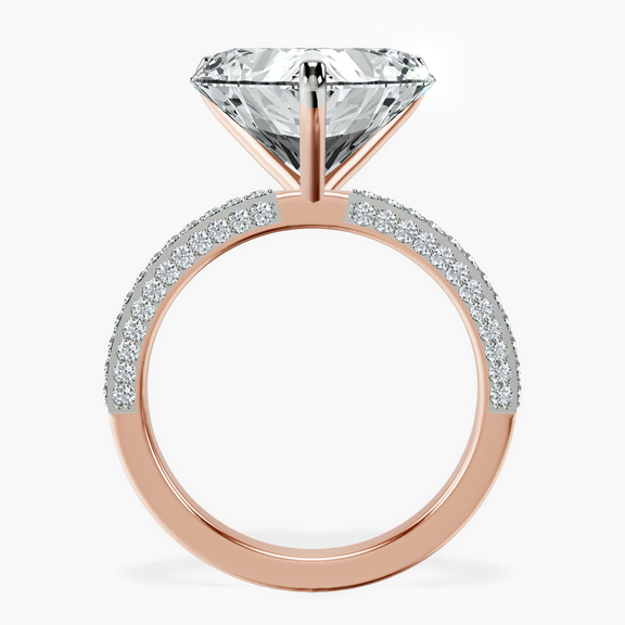 14kt Rose Gold Grace Micro pavé Eternity Lab Diamond Ring side right image one