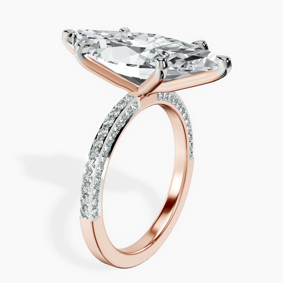 18kt Rose Gold Grace Micro pavé Eternity Lab Diamond Ring standing product image one