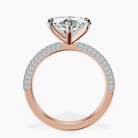 18kt Rose Gold Grace Micro pavé Eternity Lab Diamond Ring side right image one