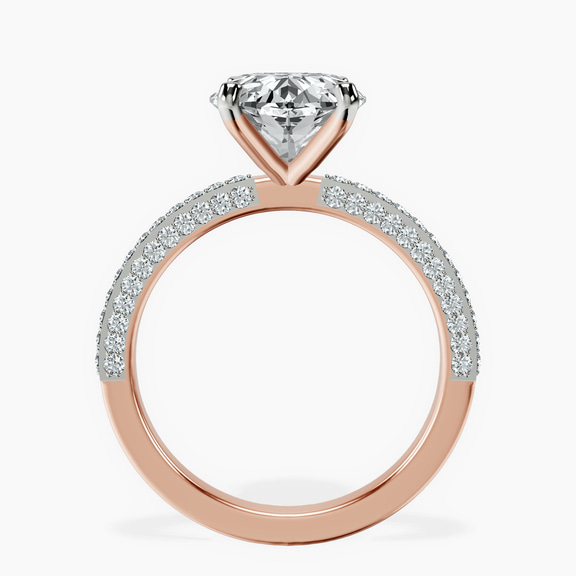 10kt Rose Gold Grace Micro pavé Eternity Lab Diamond Ring side right image one
