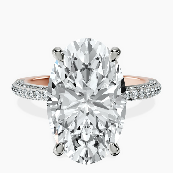 18kt Rose Gold Grace Micro pavé Eternity Lab Diamond Ring front image