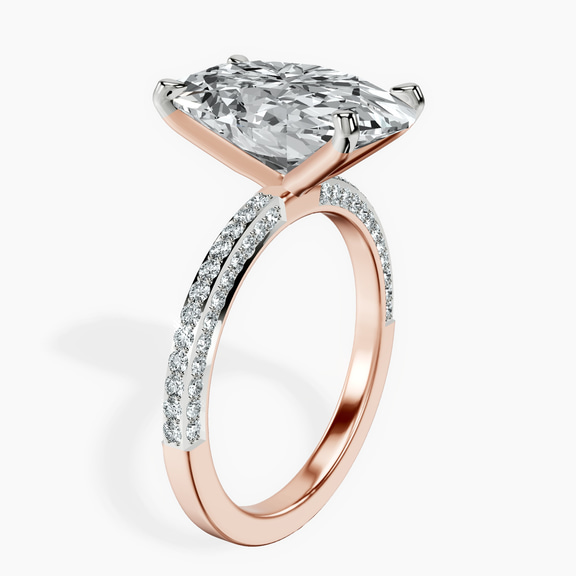 18kt Rose Gold Grace Micro pavé Eternity Lab Diamond Ring standing product image one