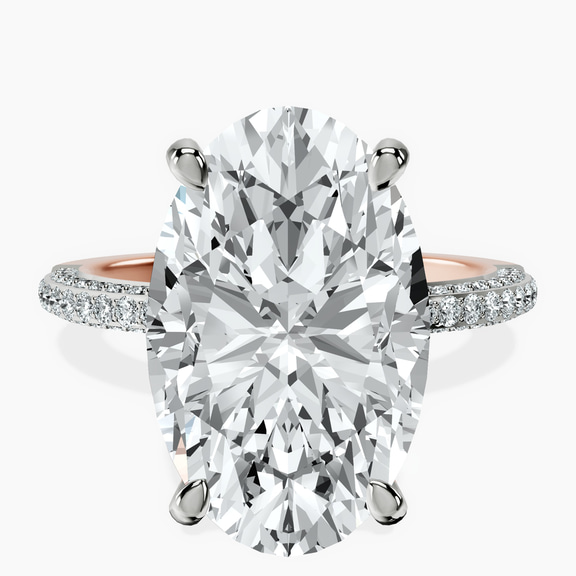 10kt Rose Gold Grace Micro pavé Eternity Lab Diamond Ring front image
