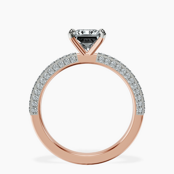 10kt Rose Gold Grace Micro pavé Eternity Lab Diamond Ring side right image one