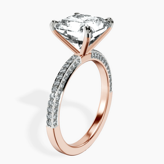 18kt Rose Gold Grace Micro pavé Eternity Lab Diamond Ring standing product image one