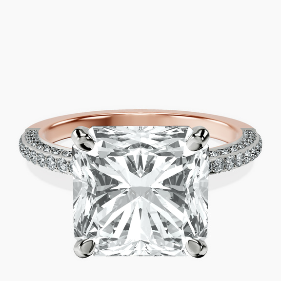18kt Rose Gold Grace Micro pavé Eternity Lab Diamond Ring front image