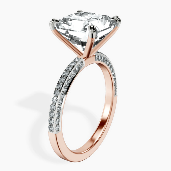 18kt Rose Gold Grace Micro pavé Eternity Lab Diamond Ring standing product image one