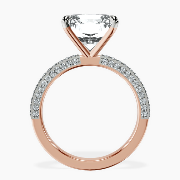 18kt Rose Gold Grace Micro pavé Eternity Lab Diamond Ring side right image one
